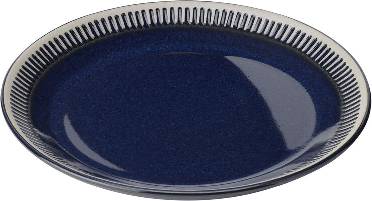 Knabstrup Colorit, tallerken, navy blå, Ø19 cm
