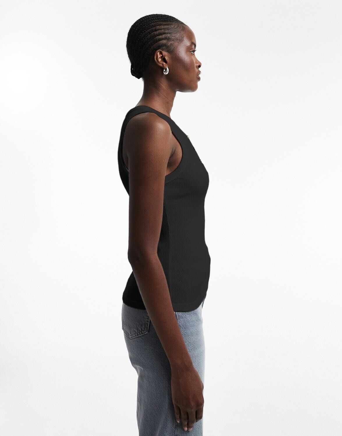 Tsella Sl Stripe Button Rib Vest Jrs