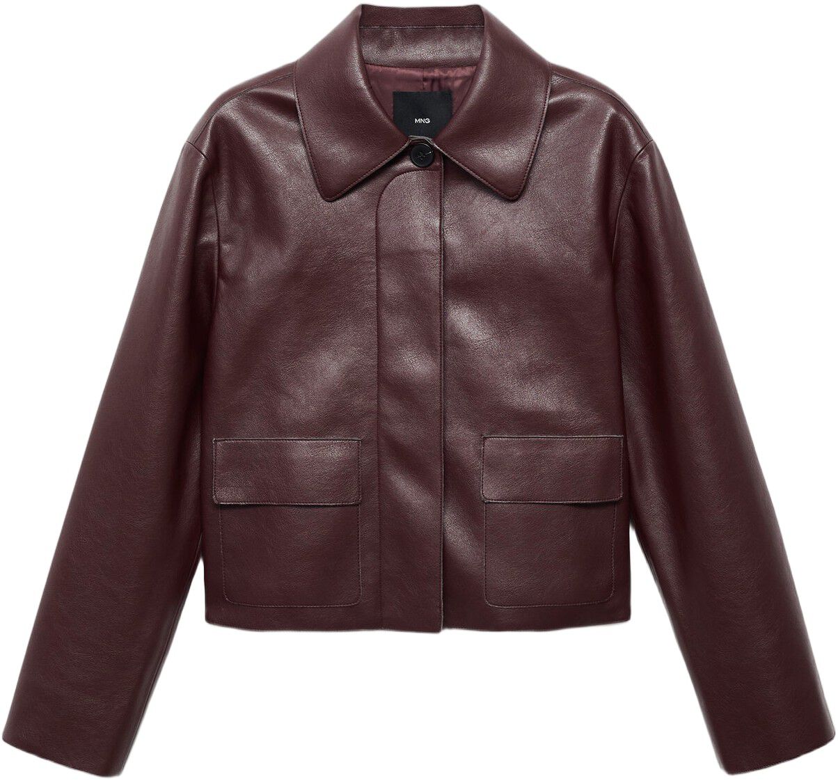 Leather-effect jacket with pockets