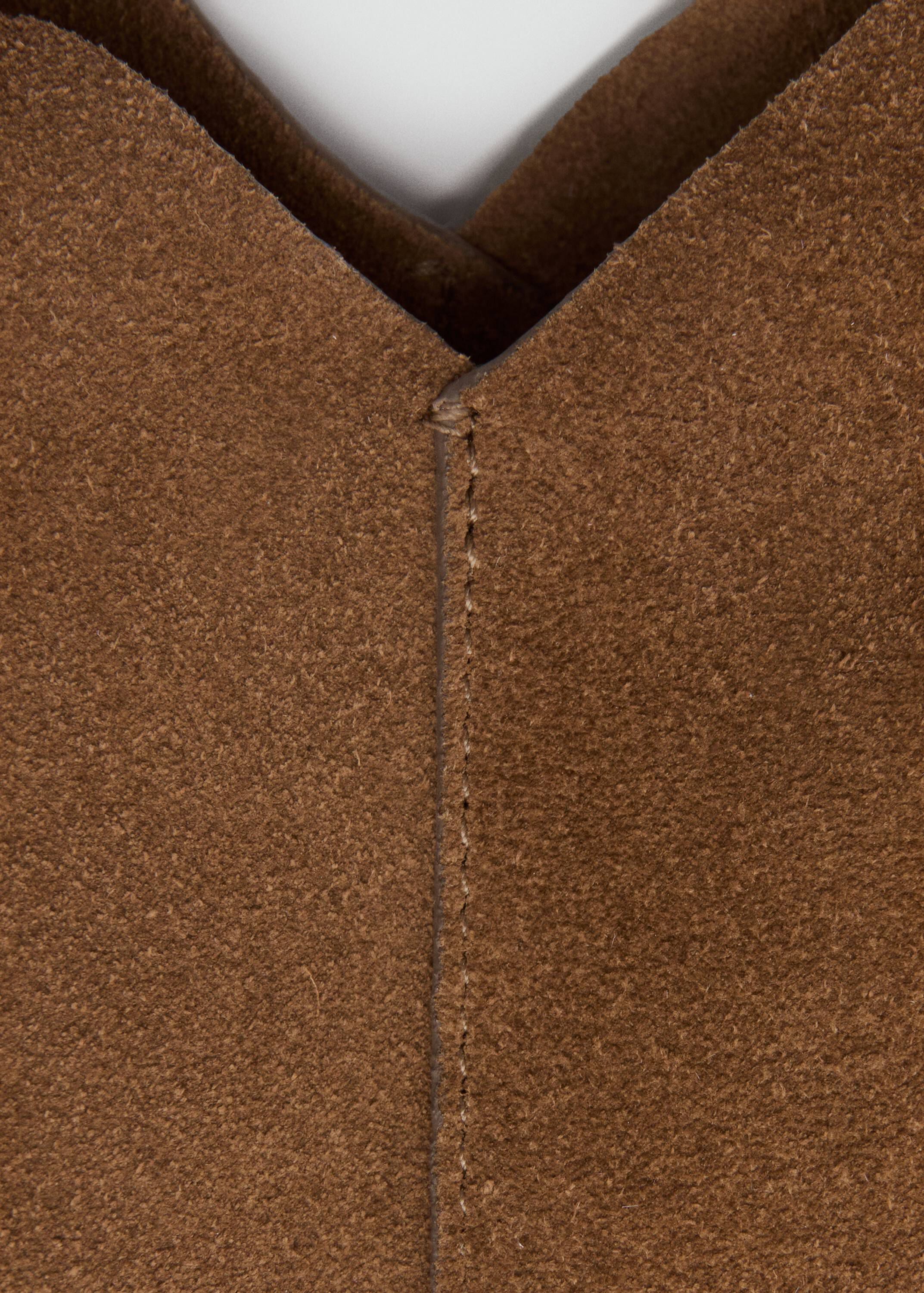 Suede shopper bag