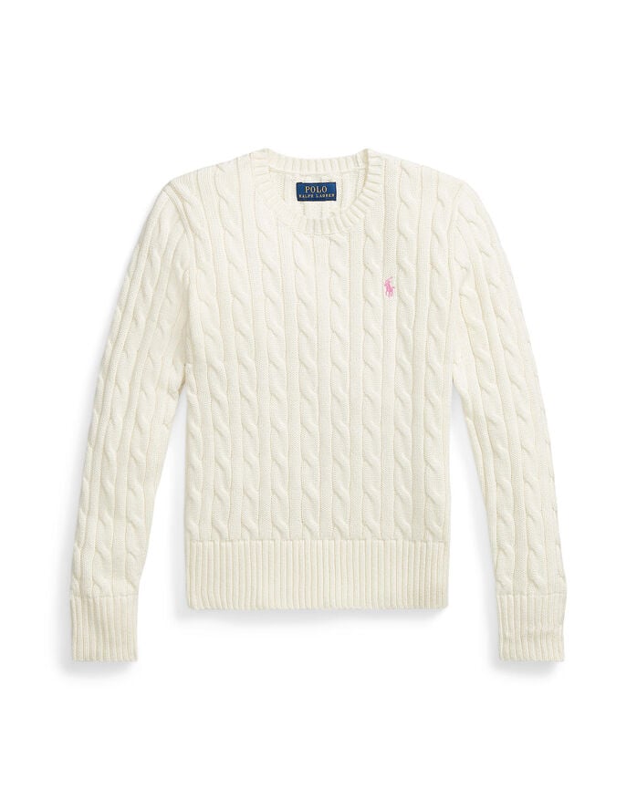 Cable-Knit Cotton Sweater Teens