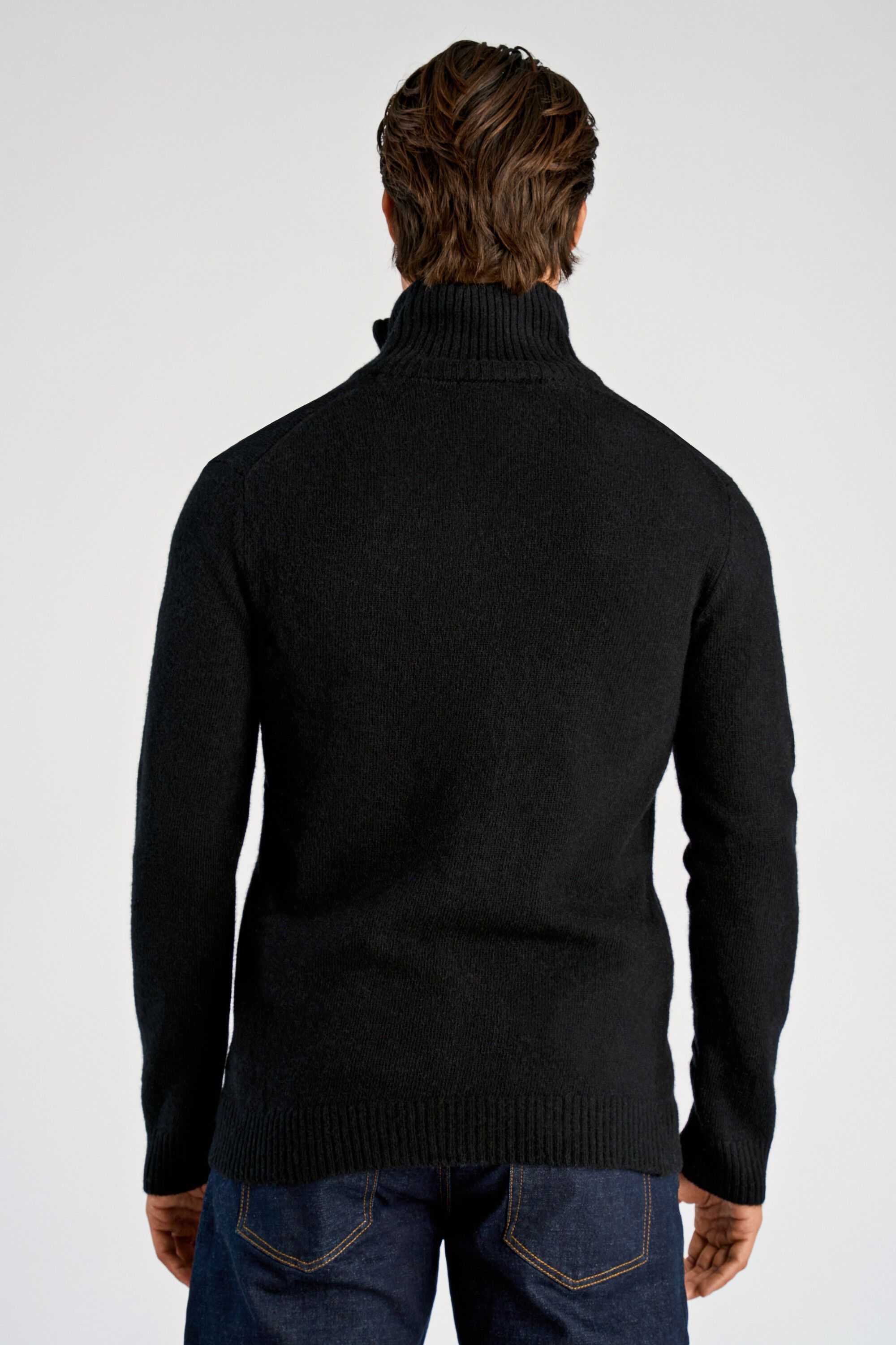 Lambswool half zip knit