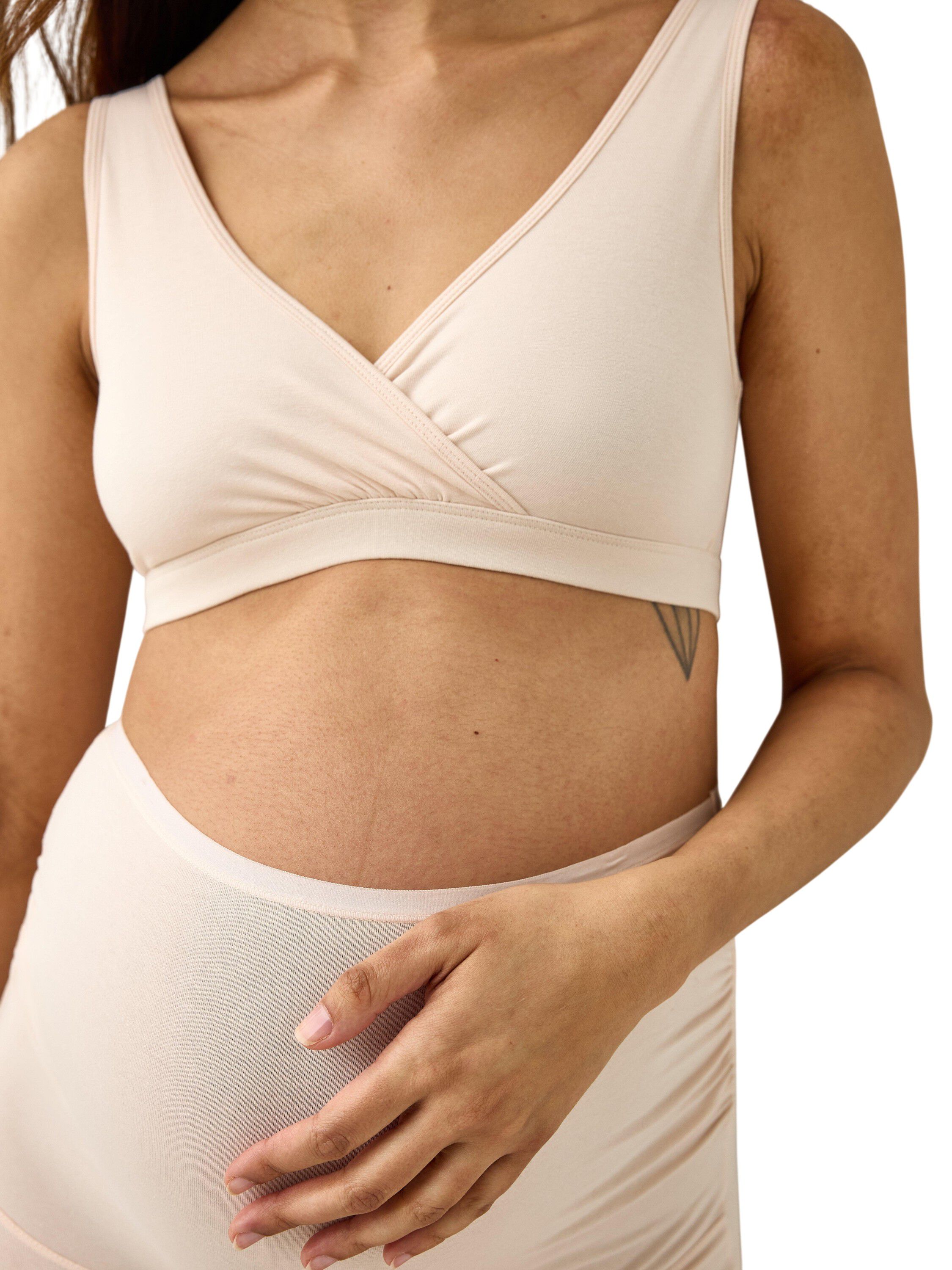 Soft nursing bra in cotton blend wi
