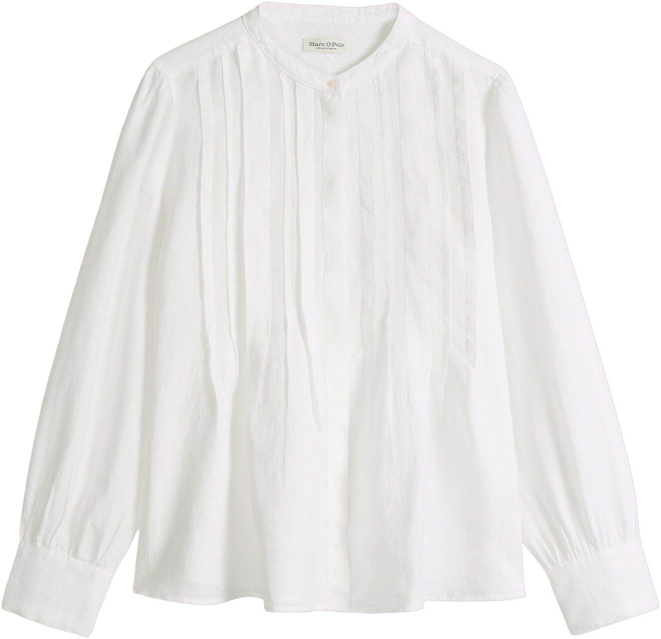 Blouse, flared shape, pleat details
