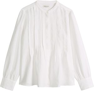Blouse, flared shape, pleat details