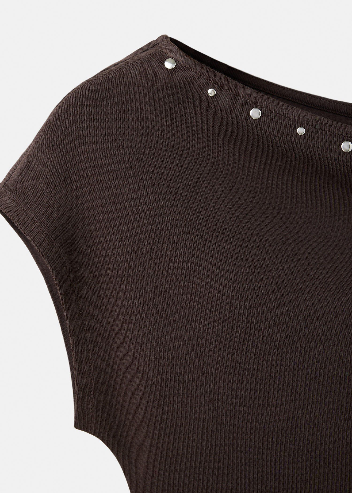 Asymmetric studded T-shirt