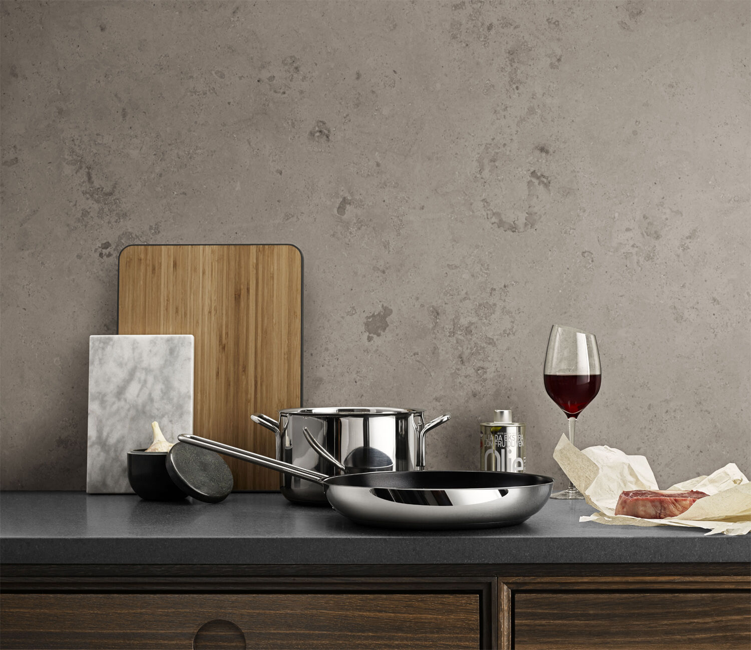 Stainless Steel Stegepande 30 cm med Slip-Let&reg; bel&aelig;gning