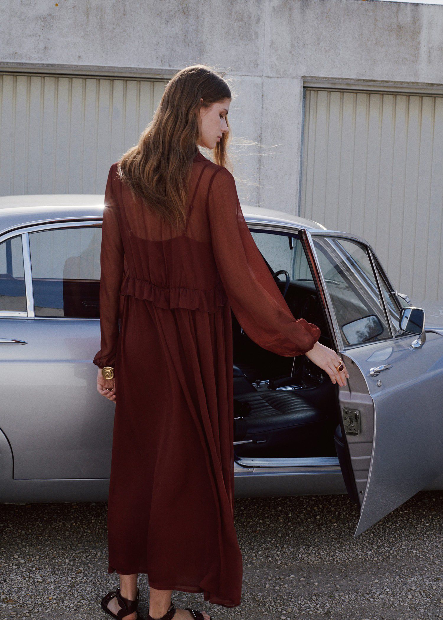 Ruffles flowy dress