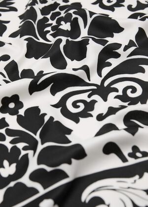 Bicolour printed scarf
