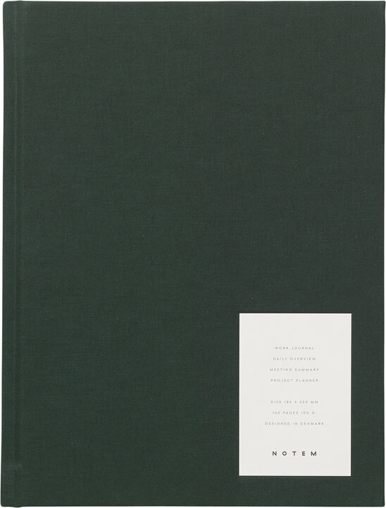 Business Notesbog med dagsplan og mødereferat, Grøn