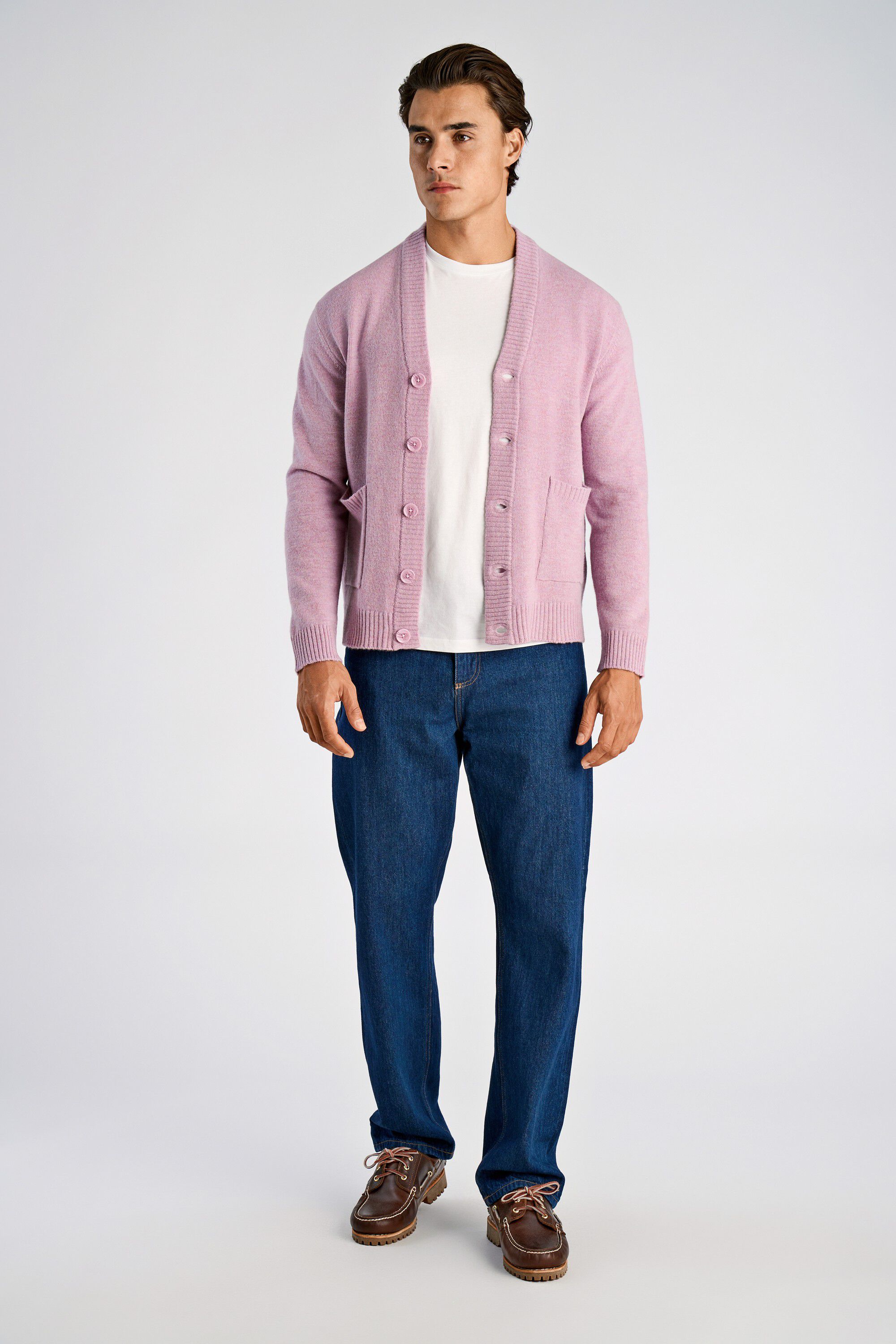 Lambswool button cardigan