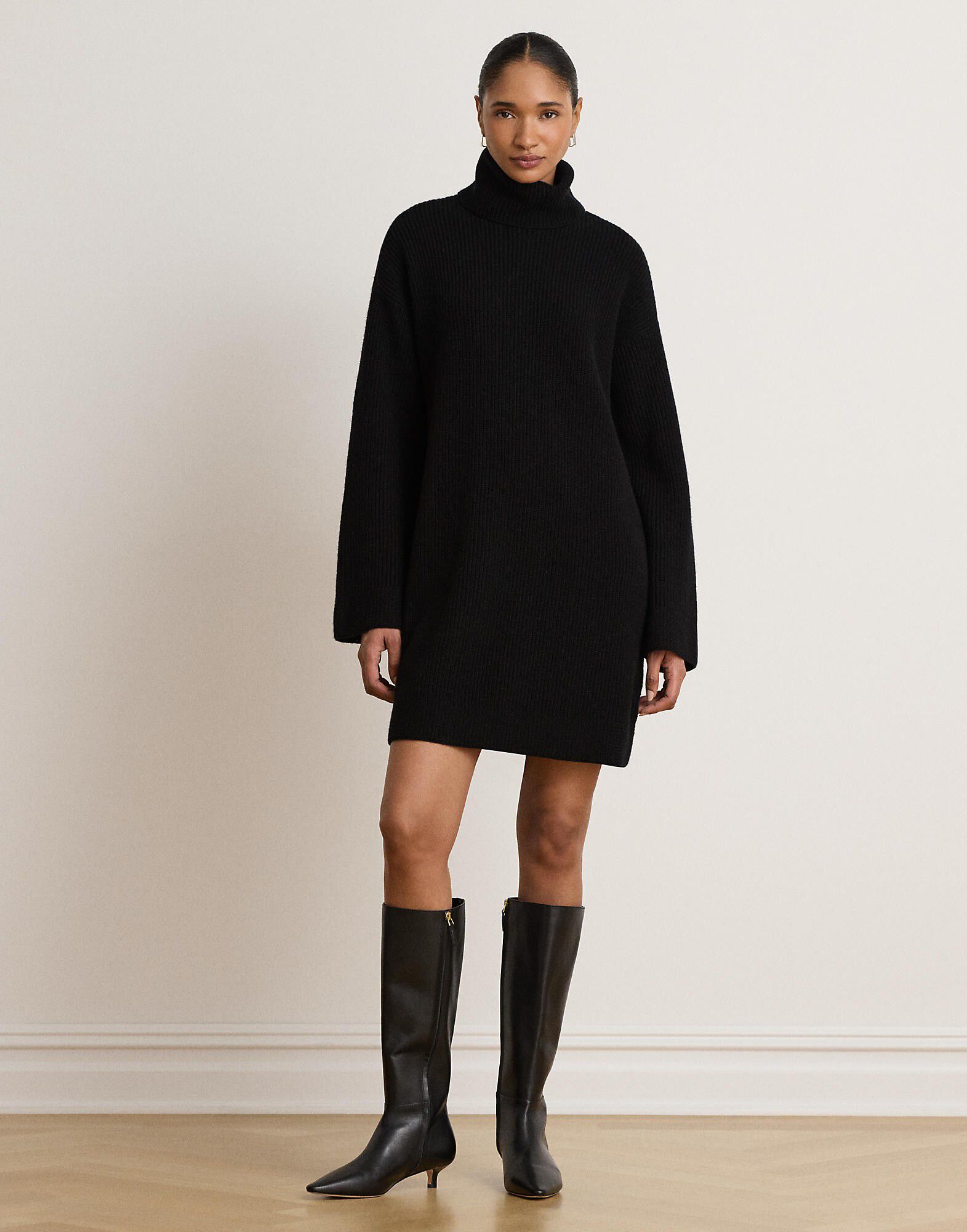 WOOL CASHMERE-LS DRESS