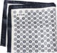 White Geometric Silk Pocket Square