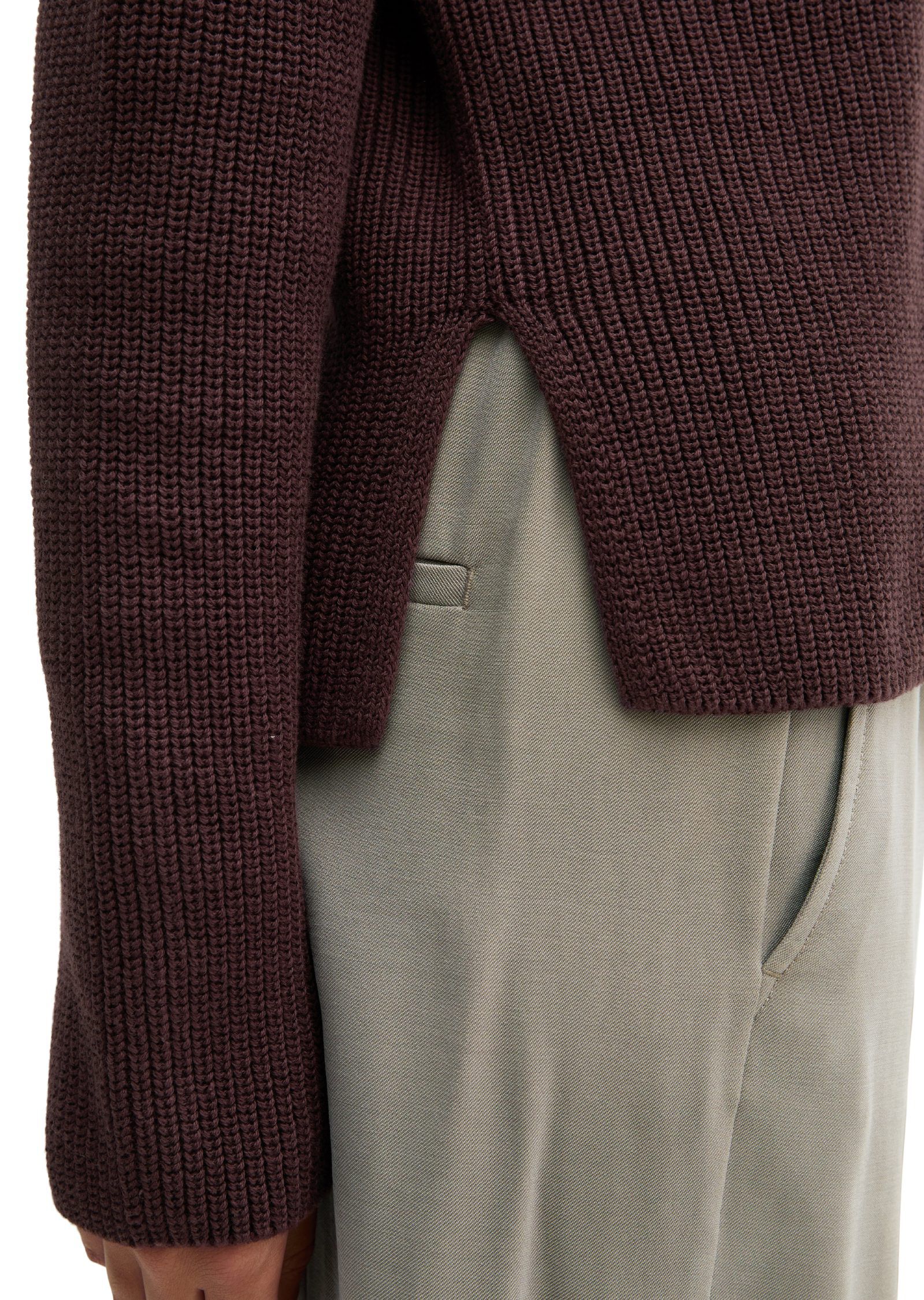 Pullovers, LSL, Round-Neck, Slits
