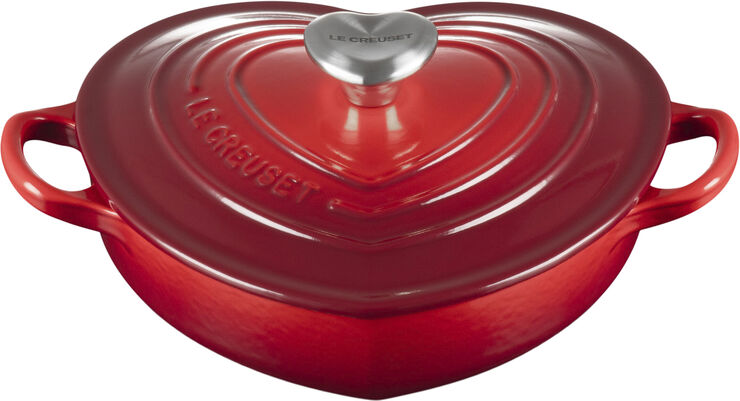 Hjerte Fad Cerise 20cm m/l