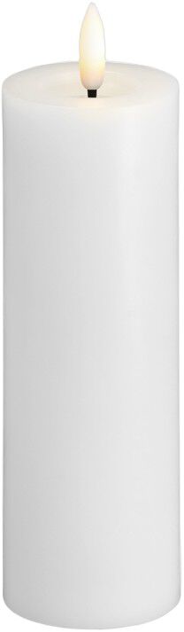 Moods & More - LED Pillar Candles, Silk, Melted, Classic white, 49x150