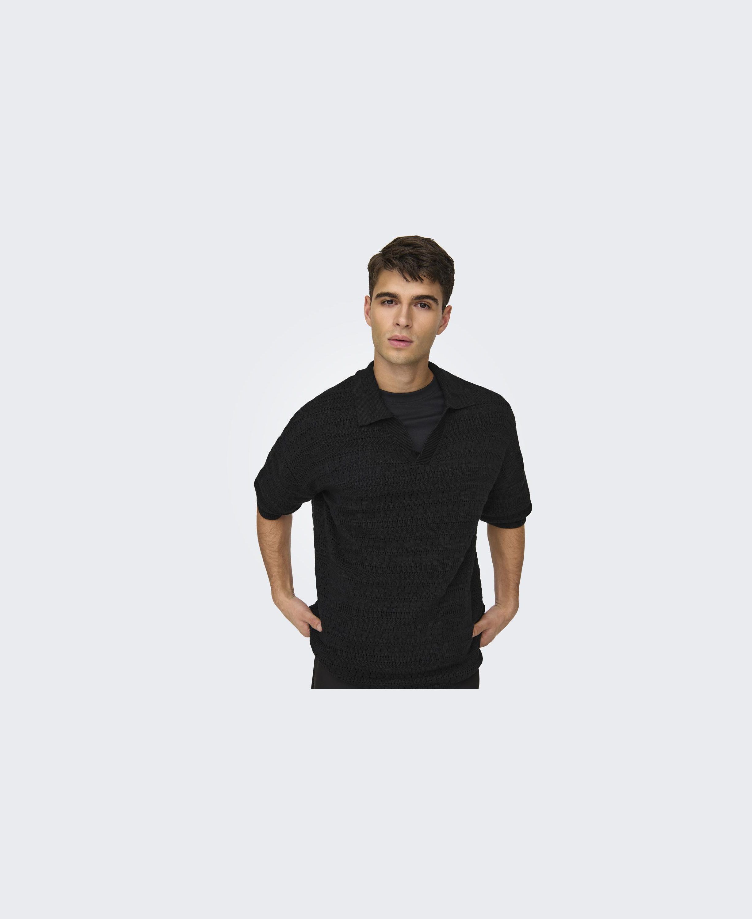 ONSGRAYSON DS 5 CHOCHET POLO KNIT N