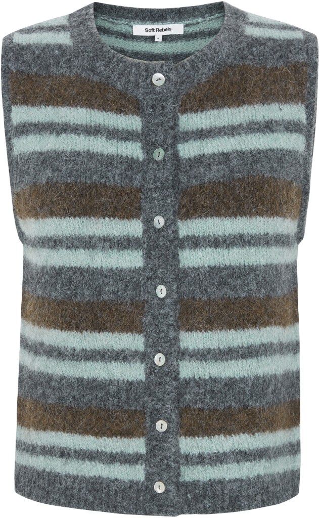 SRCamilla Vest Striped Knit