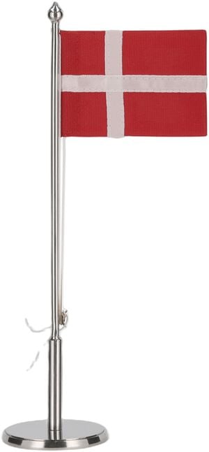 Flaggst&aring;ng DK 20,5 cm Blankt st&aring;l