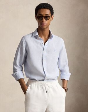 Custom Fit Striped Linen Shirt