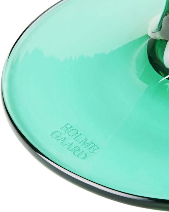 Flow Glas på fod 35 cl emerald green