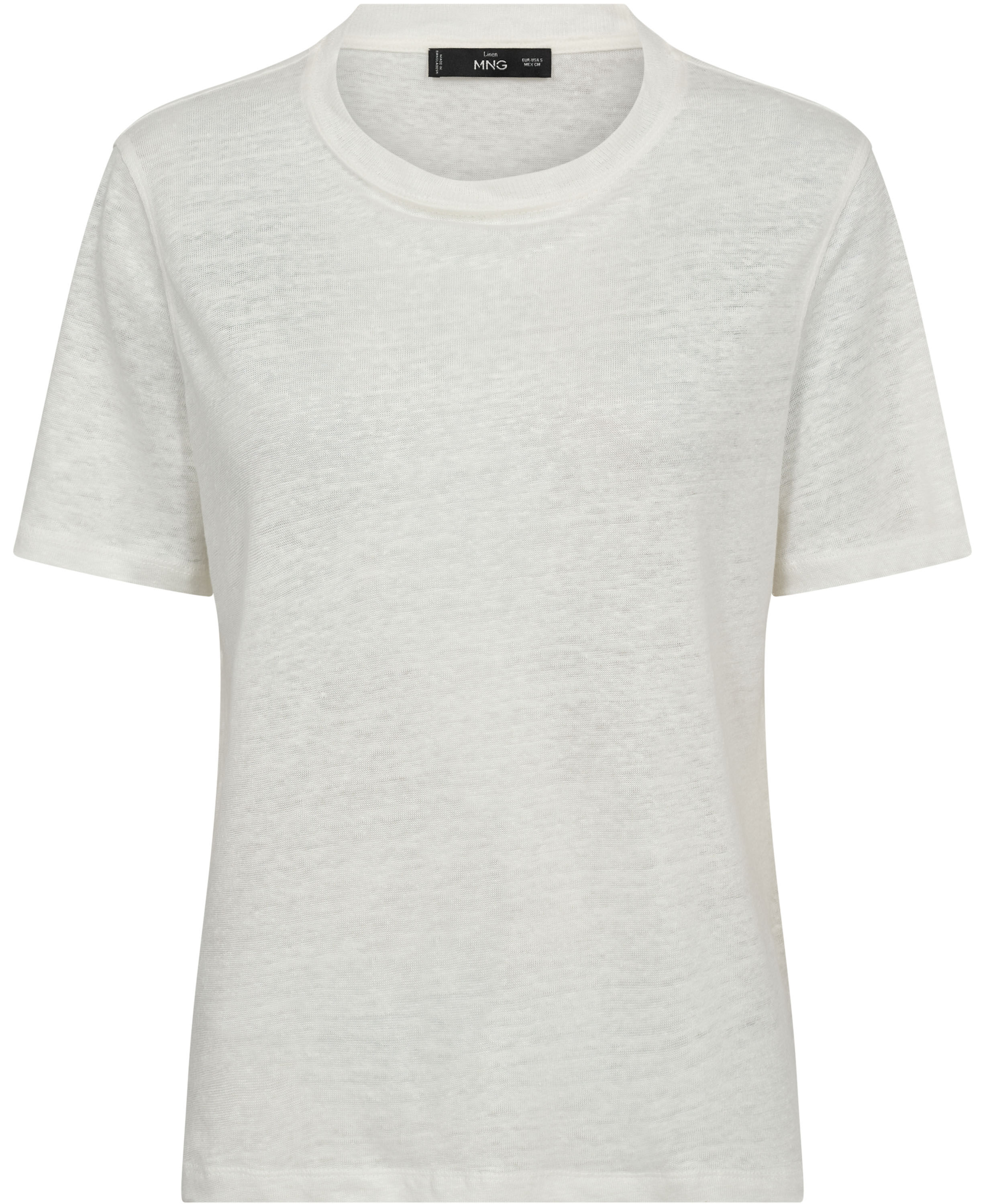 Short-sleeved linen t-shirt