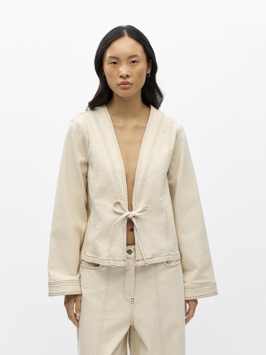 Objrabea L/S Oz Denim Tie Jacket E Pa26