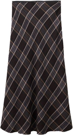 Checked midi skirt