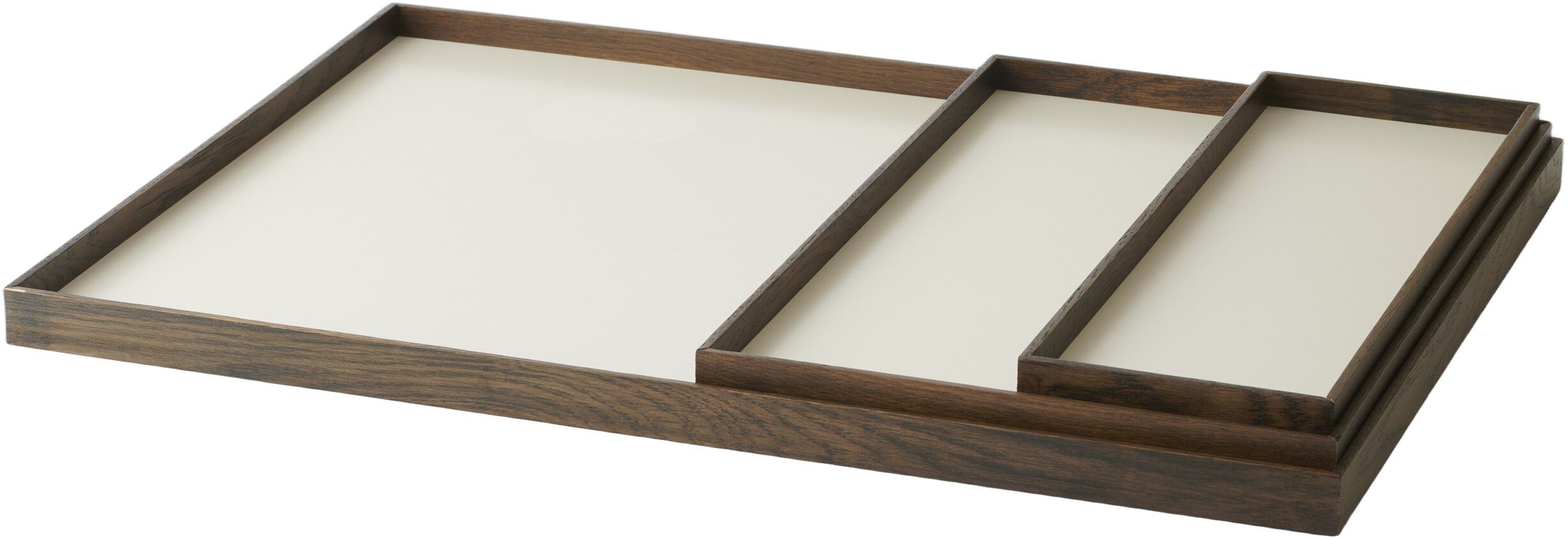 Frame tray small smoked oak/beige