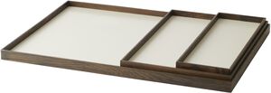 Frame tray small smoked oak/beige