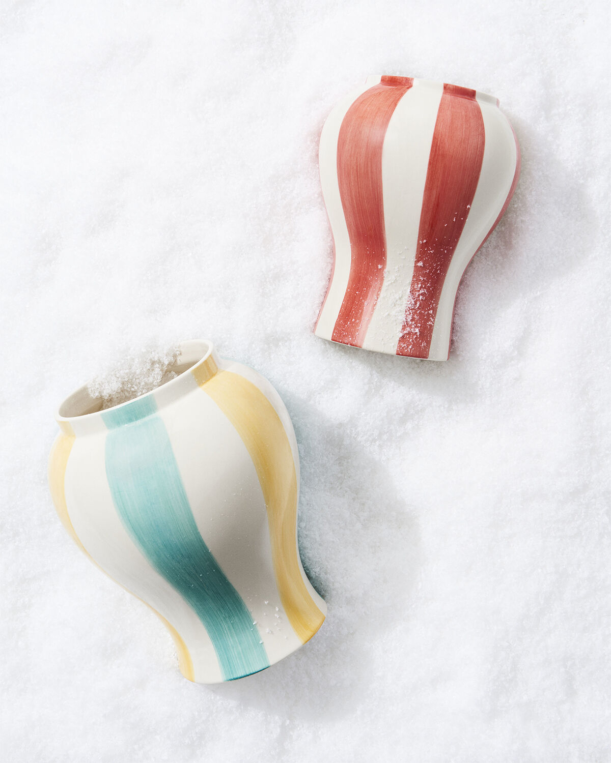 Sobremesa Stripe Vase-Large-Green a