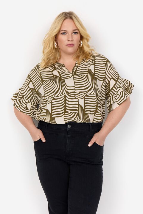 Curvy WA-LOVIS 1 Bluse Oliven