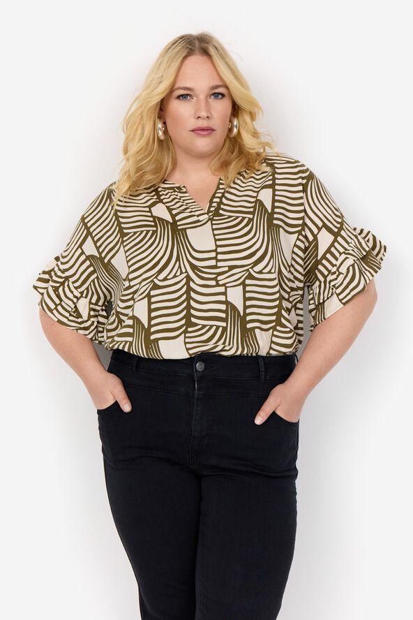 Curvy WA-LOVIS 1 Bluse Oliven