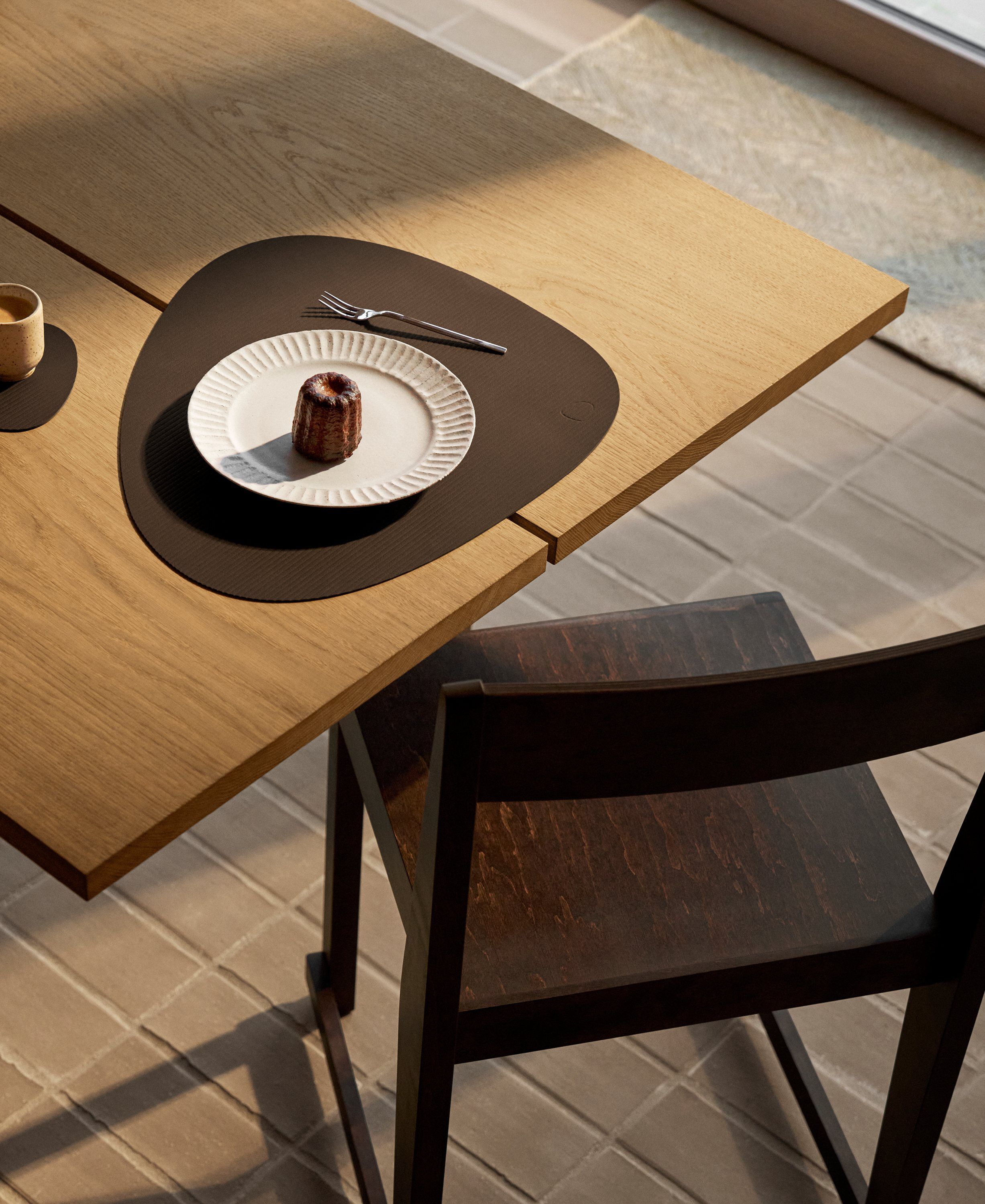 Table Mat Curve L Corduroy Hazel