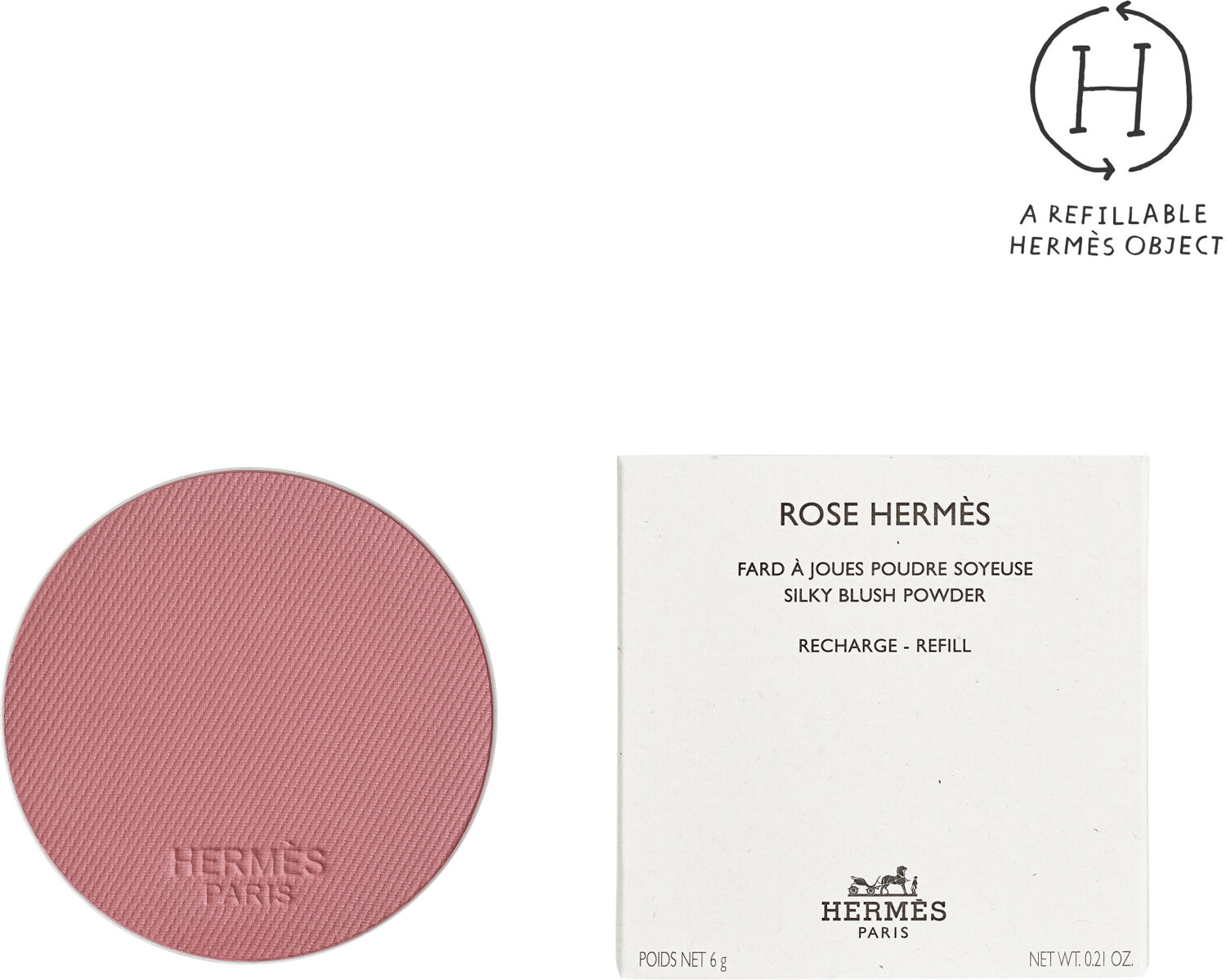 Rose Herm&egrave;s Silky Blush Powder Refill