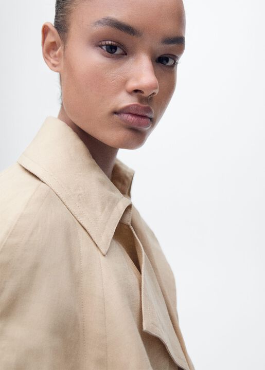 Belted linen jacket