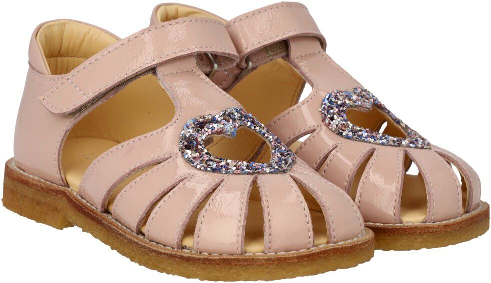 Hjertesandal med glitter hjerte