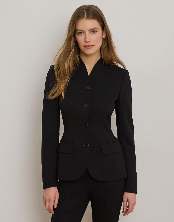 Stretch Wool Crepe Jacket