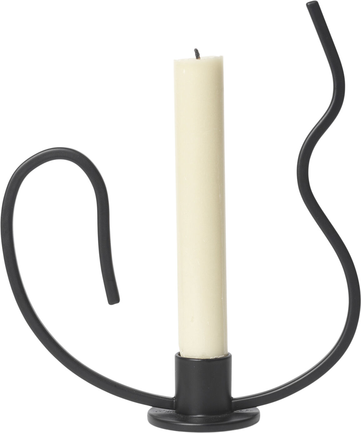 Valse Candle Holder - Low - Black