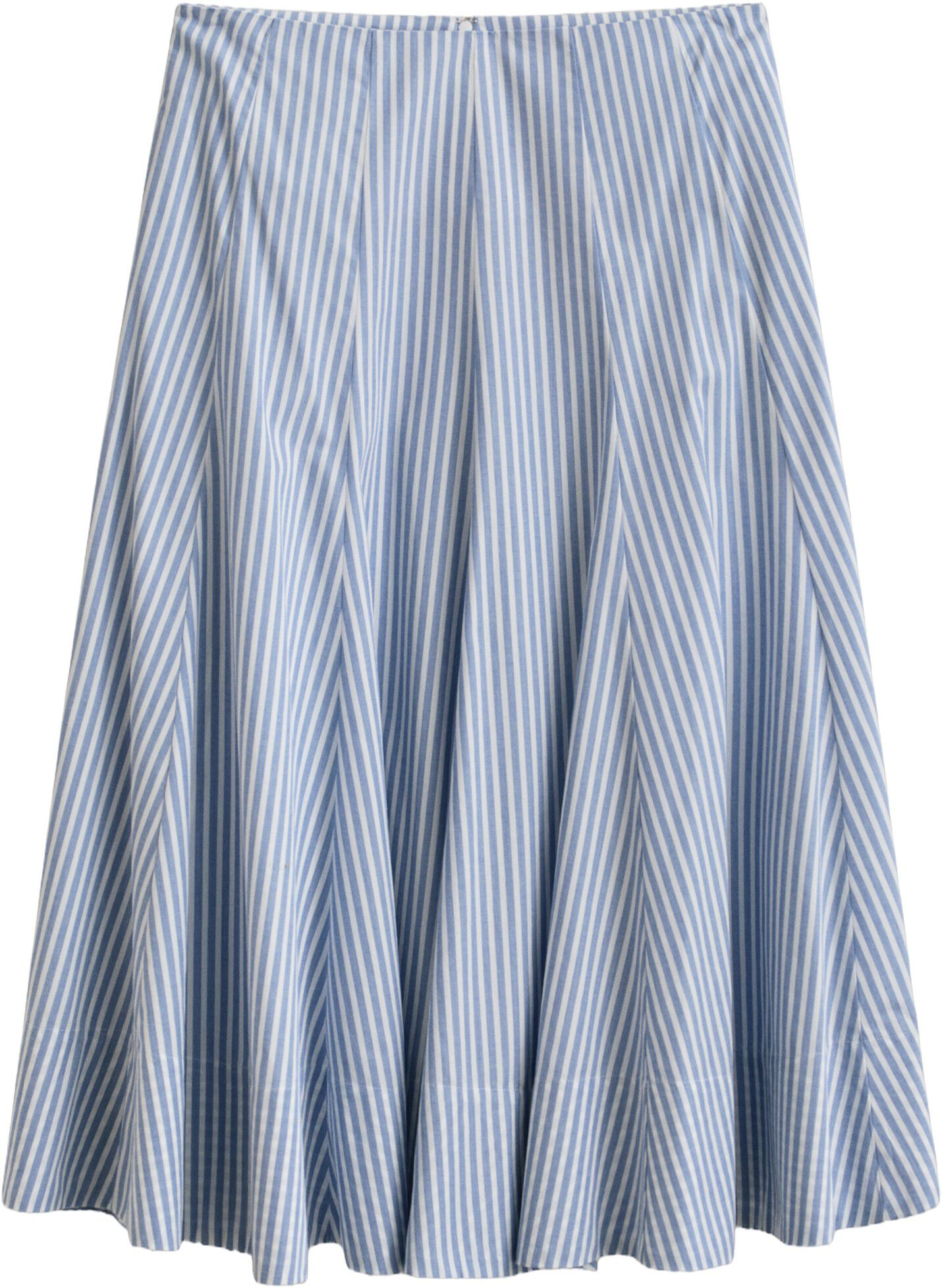 STRIPE CTN PANEL MIDI SKIRT