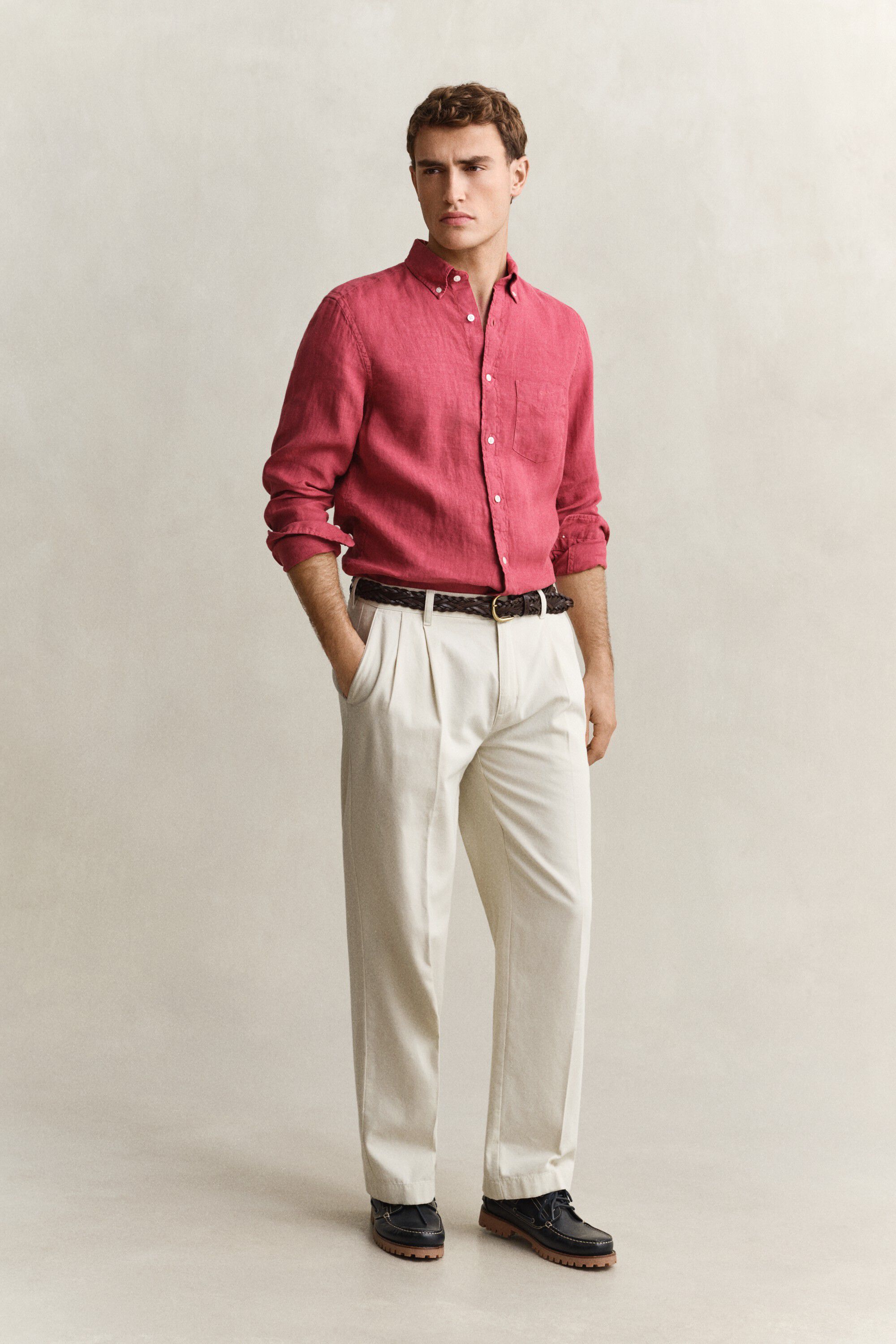 REG GMNT DYED LINEN SHIRT