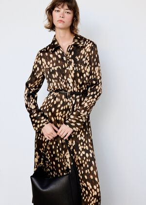 Printed shirt dress