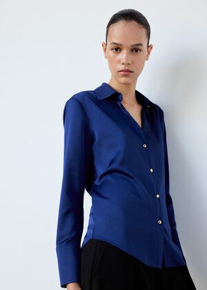 Regular-fit satin shirt