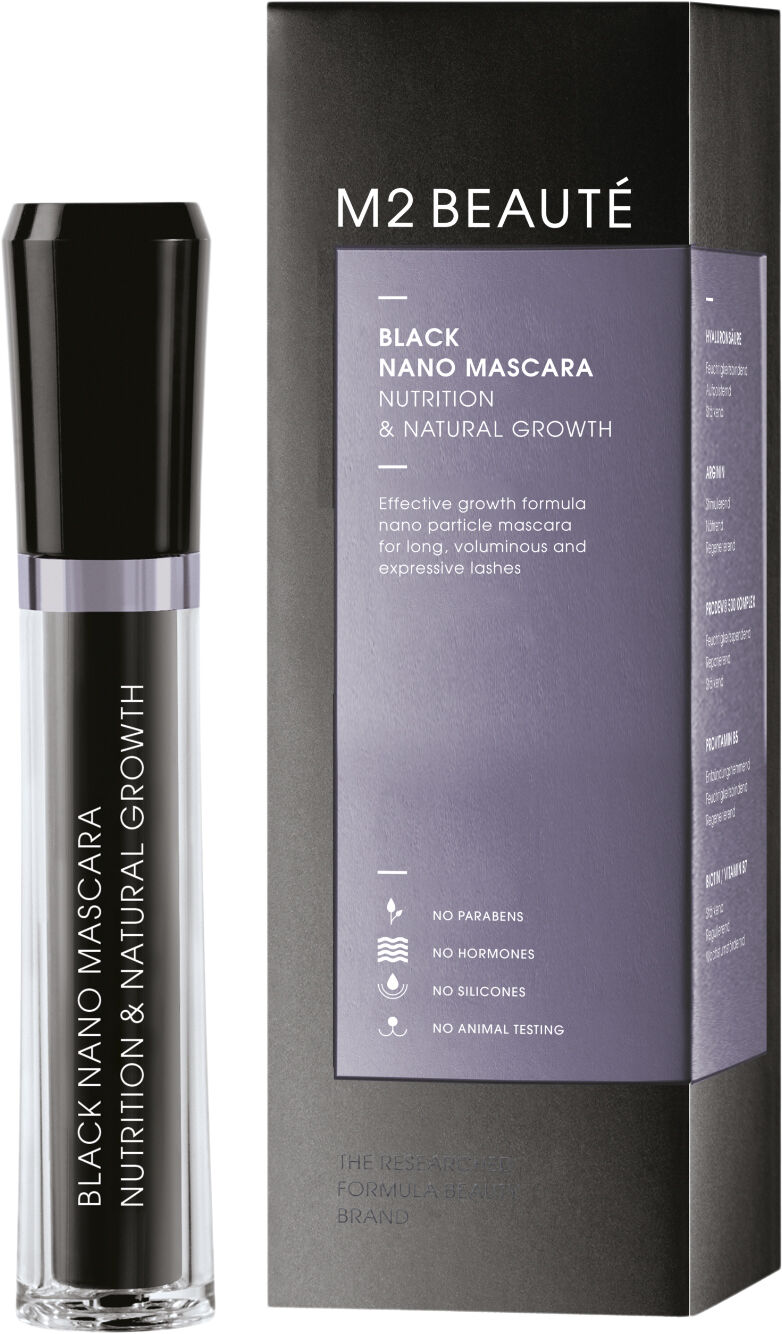 M2 BEAUT&Eacute; Black Nano Mascara Nutrition & Natural Growth