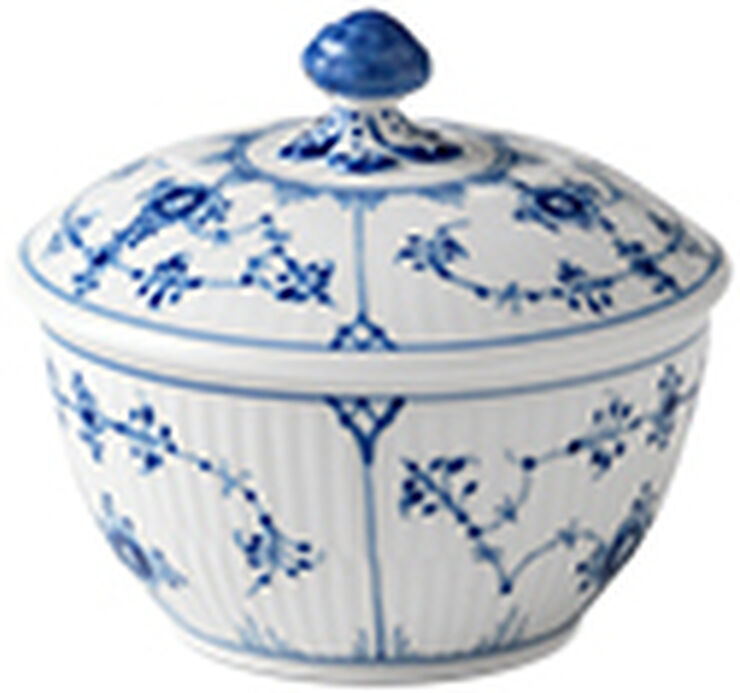 Blue Fluted Plain sockerskål 15 cl