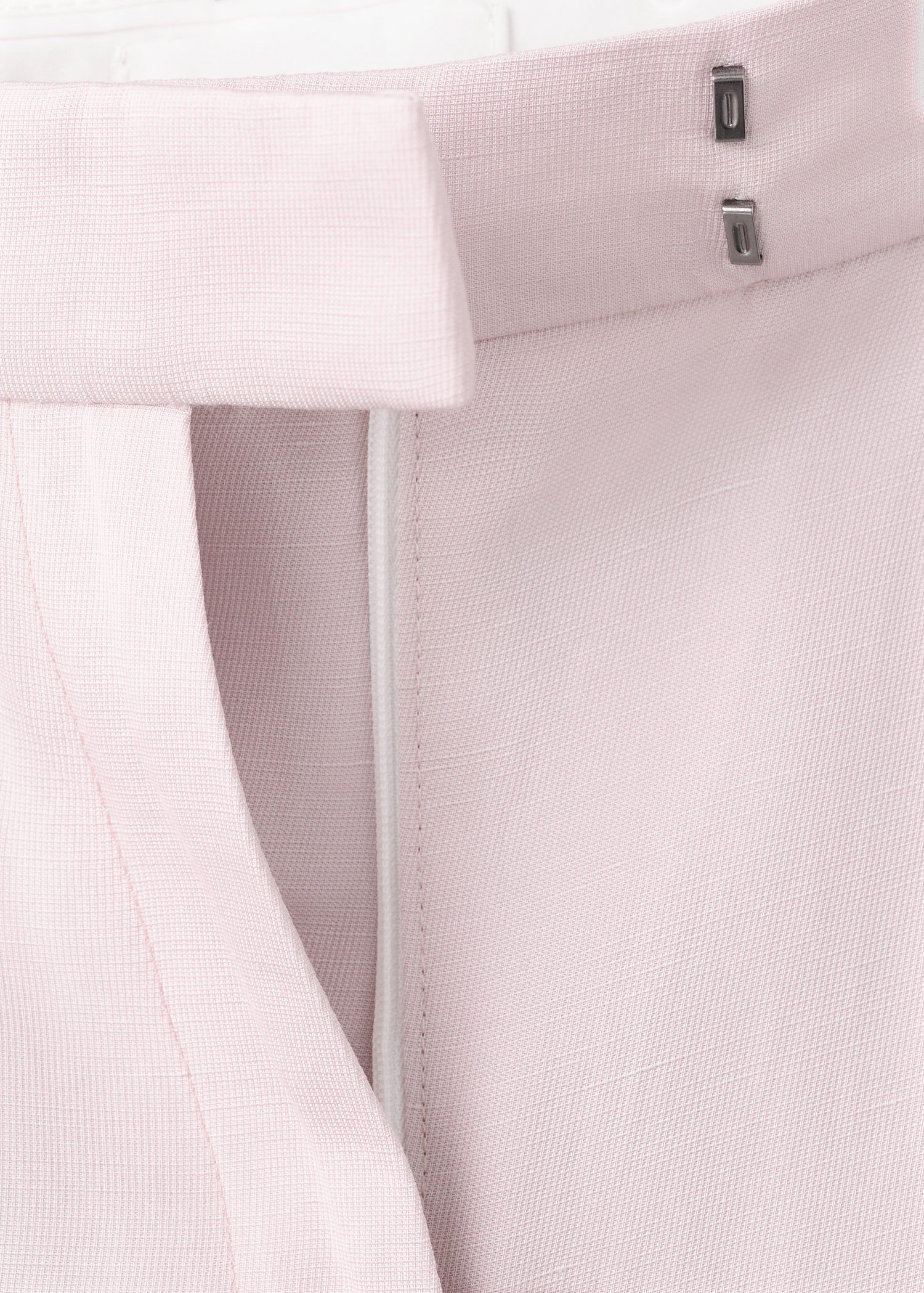 Straight-fit linen suit trousers