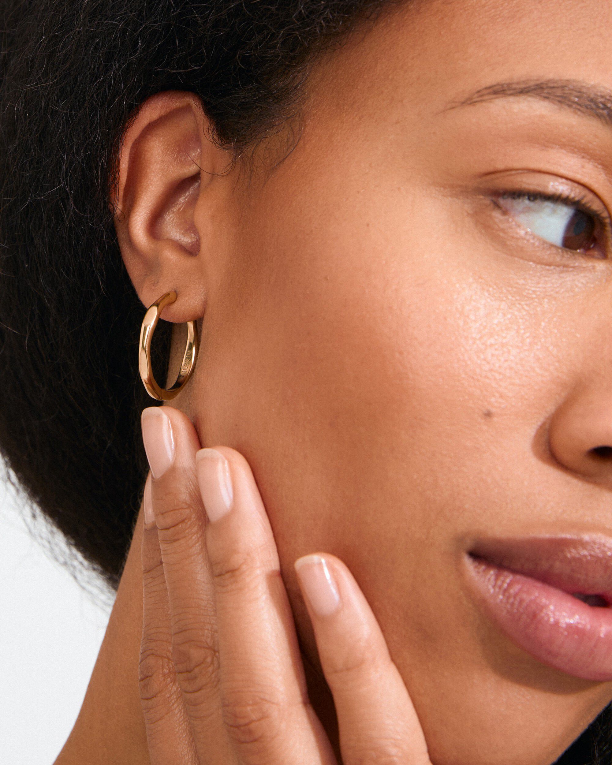 INNER hoop earrings gold-plated