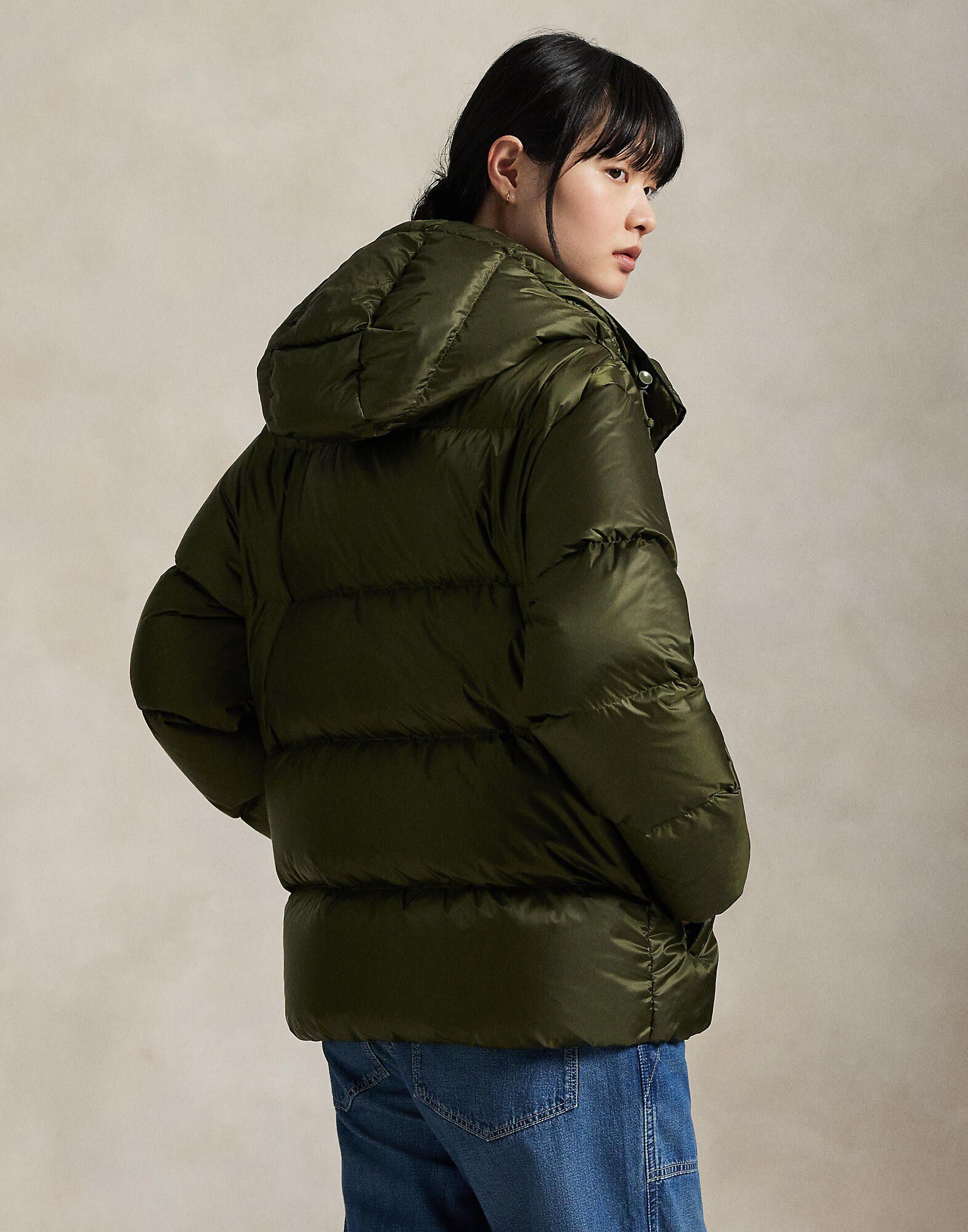 Water-Repellent Quilted Down Jacket