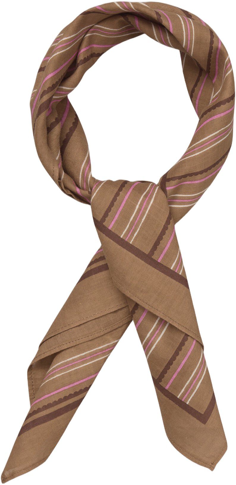 Scallopia Striped Cotta Scarf