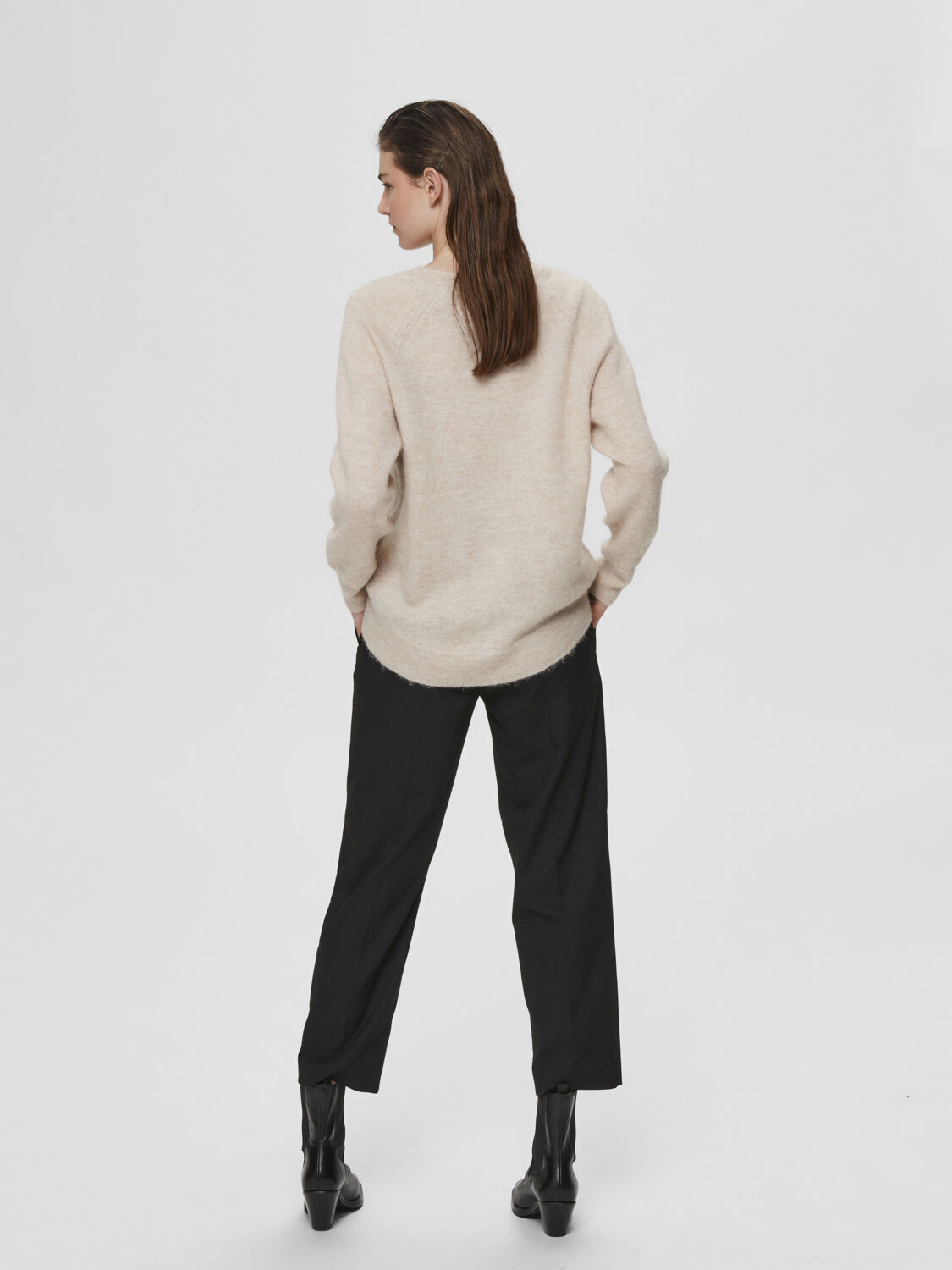Slflulu Ls Knit O-Neck Noos